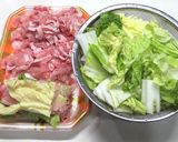 白菜と豚しゃぶ肉のミルフィーユ鍋作り方2写真