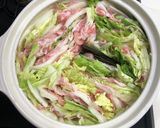 白菜と豚しゃぶ肉のミルフィーユ鍋作り方3写真