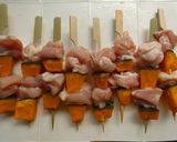 ホットプレート★鶏肉と厚揚げの串焼き作り方3写真
