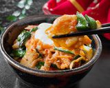 63℃ 豚ばらキムチ温玉丼：旨辛！発酵食作り方30写真