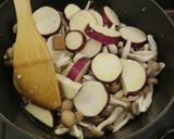 鶏もも肉とさつまいものミルクスープ作り方8写真