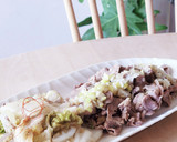 焼き肉店のねぎ塩ダレ★白菜蒸し煮の牛肉作り方5写真
