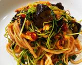 豆苗とナスのアラビアータ作り方15写真