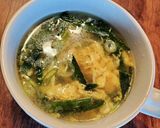海鮮風味のニラ玉スープ作り方7写真