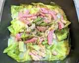キャベツとあさりとベーコンの蒸し煮作り方4写真