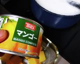 おやつHealthyマンゴーMilk寒天作り方3写真