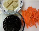 ひじきと高野豆腐の炊込みご飯作り方1写真