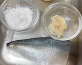 鯖と蓮根のにんにく麹焼き作り方1写真