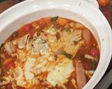 豚バラでトマトチーズ鍋スープパスタ作り方7写真