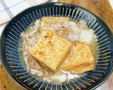 味つけ塩出汁のみ！厚揚げと白菜のそぼろ煮作り方6写真