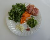 春菊とにんじんのペペロンチーノ作り方1写真