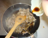 豚ゴボウと水菜のｼｬｷｼｬｷ和風パスタ☆作り方6写真