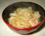 白菜とさば缶の炊いたの（おつゆ風）作り方7写真