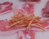 コチュジャンもやしの豚肉包み♫作り方2写真