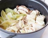 詰めて煮るだけで美味しい【肉ネギ塩鍋風】作り方4写真
