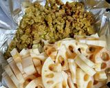 レンコンであと1品！挽肉入りカレー炒め作り方3写真