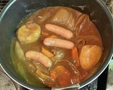 ビーフシチューの残りでうどん作り方1写真