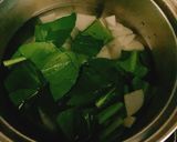 昆布だし粉末で、小松菜と大根のスープ作り方2写真