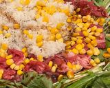 簡単！牛肉×水菜でペッパーランチ風ごはん作り方4写真