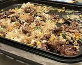 簡単！牛肉×水菜でペッパーランチ風ごはん作り方5写真