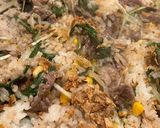 簡単！牛肉×水菜でペッパーランチ風ごはん作り方6写真