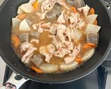 ☆簡単☆豚バラ大根のみそ煮作り方7写真