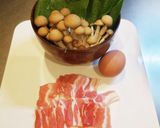 ほうれん草と豚バラの具だくさん味噌汁作り方1写真