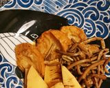 筍とゼンマイ油麩煮作り方4写真