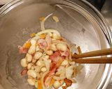 大豆水煮を使ったベーコンオニオンサラダ作り方2写真