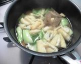チンゲン菜の味噌汁作り方1写真