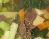 生姜香る♩牛肉と小松菜の具だくさんスープ作り方4写真