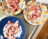 簡単洋風きな粉牛丼味豚こま大根青椒肉絲風作り方3写真