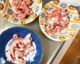 簡単洋風きな粉牛丼味豚こま大根青椒肉絲風作り方3写真