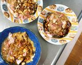簡単洋風きな粉牛丼味豚こま大根青椒肉絲風作り方4写真