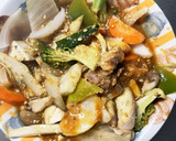 簡単洋風きな粉牛丼味豚こま大根青椒肉絲風作り方14写真