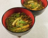 菊菜と油揚げのみそ汁作り方7写真