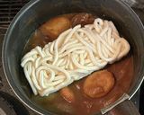 ビーフシチューの残りでうどん作り方2写真