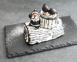2Dクリスマス。モノクロブッシュドノエル作り方12写真