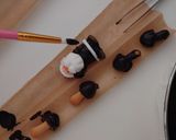 2Dクリスマス。モノクロブッシュドノエル作り方8写真