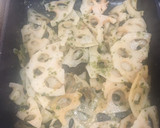 給食の「れんこんの青のり炒め」♡シャキッ作り方3写真