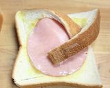 カフェ風❣️風車トースト!ハムチーズ作り方7写真