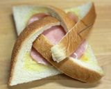 カフェ風❣️風車トースト!ハムチーズ作り方8写真