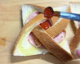 カフェ風❣️風車トースト!ハムチーズ作り方10写真