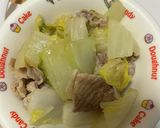 白菜と豚肉の白だし炒め作り方4写真