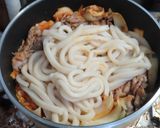 三枚肉と玉ねぎとモヤシの炒めキムチうどん作り方5写真