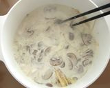 マッシュルーム麹の豆乳クリームパスタ作り方4写真