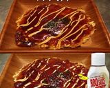 美味ドレとBBQソースチーズでお好み焼き作り方1写真