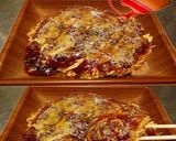 美味ドレとBBQソースチーズでお好み焼き作り方2写真