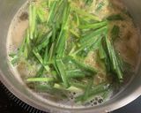 鶏皮のニラ玉煮作り方4写真