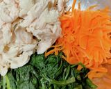 ☆春菊と人参とささ身の胡麻和え☆作り方3写真